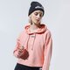 dámska mikina ADIDAS MIKINA S KAPUCŇOU R.Y.V. CROPPED HOODIE gd3088 farba ružová