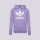 detská mikina ADIDAS MIKINA S KAPUCŇOU TREFOIL HOODIE GIRL ib9983 farba fialová