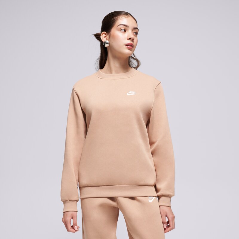 NIKE MIKINA K NSW CLUB FLC CREW LS LBR GIRL