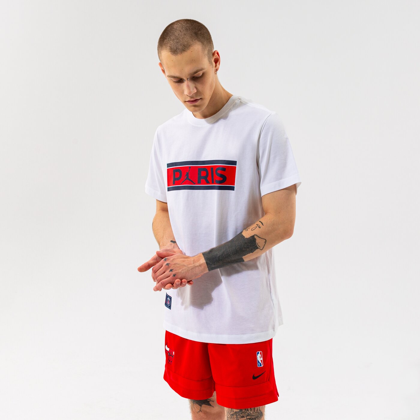 JORDAN TRIÄKO PARIS SAINT-GERMAIN WORDMARK DB6510-100 | farba BIELA | MÃ³dne TriÄkÃ¡. MuÅ¾i 