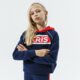 detská mikina JORDAN MIKINA S KAPUCŇOU PARIS SAINT-GERMAIN PO GIRL 45a727-u90 farba tmavomodrá