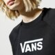 dámska mikina VANS MIKINA WM FLYING V FT BOXY CREW BLACK vn0a47thblk1 farba čierna