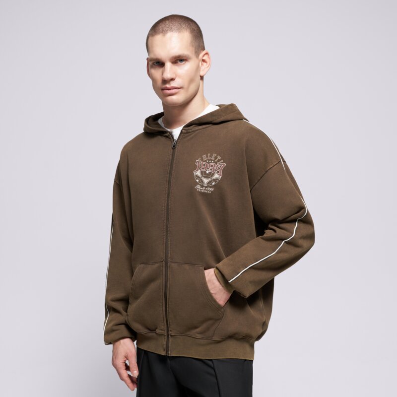 PROSTO MIKINA ZIP HOODIE ATHLETIC WASHED BROWN