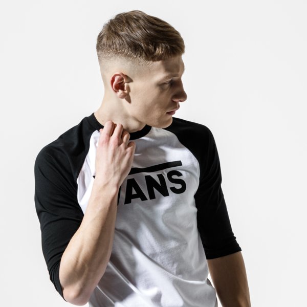 Image of VANS TRIČKO MN VANS CLASSIC RAGLAN WHITE/BLACK VN0002QQYB21