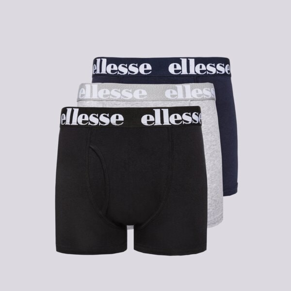E-shop Ellesse Trenky Hali 3Pk Boxers Blk/grey/navy Viacfarebná EUR L
