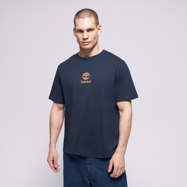 E-shop Timberland New Small Logo Print Ss Tee Dark Sapphire Tmavomodrá EUR M