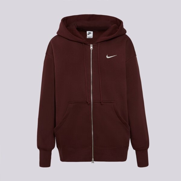 Nike W Nsw Phnx Flc Fz Os Hoodie Bordová