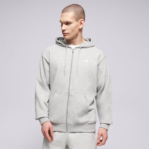 E-shop New Balance Sport Essentials Logo French Terry Full Z Sivá EUR L