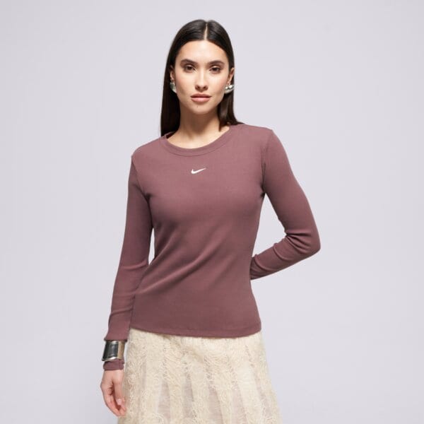 E-shop Nike Ls Tee Rib Tight W Nsw Hnedá EUR M