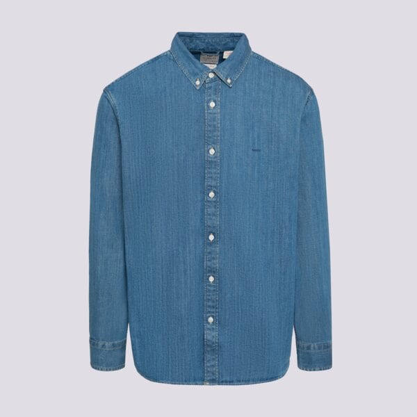 Levi's Košeľa Authentic Button Down Med Indigo - Flat Finish Modrá