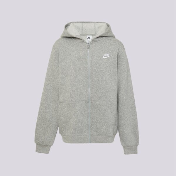 Nike S Kapucňou K Nsw Club Flc Boy Sivá EUR 128-137